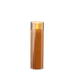 2 X 7 Gold Glass Ivory Pillar Candle